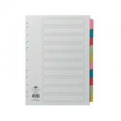 Cheap Stationery Supply of Concord Divider 10-Part A4 Multicoloured Tabs with Contents 72098/PJ20 JT72098 Office Statationery