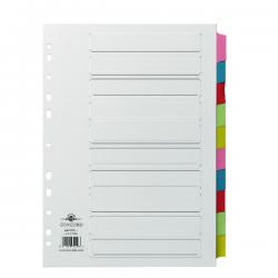 Cheap Stationery Supply of Concord Divider 10-Part A4 Multicoloured Tabs with Contents 72098/PJ20 JT72098 Office Statationery