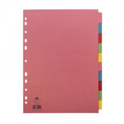 Cheap Stationery Supply of Concord Divider 10-Part A4 160gsm Multicoloured 72099/J20 JT72099 Office Statationery