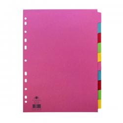 Cheap Stationery Supply of Concord Divider 10-Part A4 160gsm Multicoloured 72099/J20 JT72099 Office Statationery