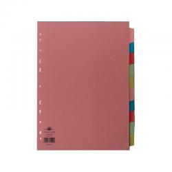 Cheap Stationery Supply of Concord Divider 10-Part A4 160gsm Multicoloured 72299/J22 JT72299 Office Statationery