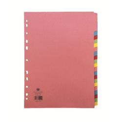 Cheap Stationery Supply of Concord Divider 20-Part A4 160gsm Multicoloured 74099/J40 JT74099 Office Statationery