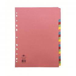 Cheap Stationery Supply of Concord Divider 20-Part A4 160gsm Multicoloured 74499/J44 JT74499 Office Statationery
