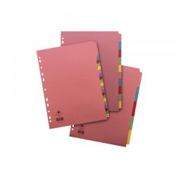 Cheap Stationery Supply of Concord Reinforced Divider 5-Part A4 160gsm Pastel Colours 77099 JT77099 Office Statationery
