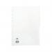 This photo features a set of Concord Dividers and Indexes. The dividers are 20-part and A4 size, made of 150gsm white paper. The brand name and product details are clearly visible on the packaging.