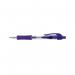The image shows a pack of 10 Q-Connect retractable ballpoint pens in medium blue. The pens have a sleek design with a comfortable grip and a retractable ballpoint tip. Each pen features the Q-Connect logo and branding.