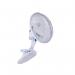 The picture features a white Q-Connect 6 inch clip-on portable fan. The fan is compact and versatile, designed to provide reliable cooling wherever it is clipped on. It is a Q-Connect product, with the brand name displayed prominently on the fans base. The clean and simple design makes it easy to use, while the compact size makes it ideal for small spaces. The fan is perfect for providing a cool breeze on a hot day.