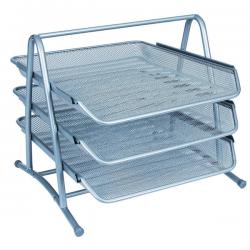 Cheap Stationery Supply of Q-Connect 3 Tier Letter Tray Silver KF00822 KF00822 Office Statationery