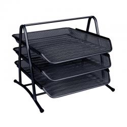 Cheap Stationery Supply of Q-Connect 3 Tier Letter Tray Black KF00823 KF00823 Office Statationery