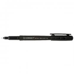 Cheap Stationery Supply of Q-Connect OHP Pen Permanent Fine Black (Pack of 10) KF01068 KF01068 Office Statationery