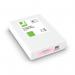 The photograph shows Q-Connect pink A4 copier paper, with a smooth texture and vibrant color. It comes in a pack of 500 sheets, each weighing 80gsm. The paper is perfect for professional or creative projects, adding a pop of color to any document.
