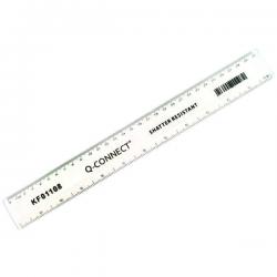 Cheap Stationery Supply of Q-Connect Shatter Resistant Ruler 30cm Clear (Pack of 10) KF01108Q KF01108Q Office Statationery