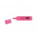 The picture features a pack of 10 Q-Connect Pink Highlighter Pens, neatly arranged in a row. The vibrant pink color of the highlighters stands out against the white background, making them easy to spot. The packaging is simple yet eye-catching, making it perfect for any office or school setting.