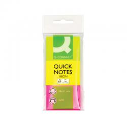 Cheap Stationery Supply of Q-Connect Quick Notes 38 x 51mm Neon (Pack of 3) KF01224 KF01224 Office Statationery