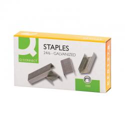 Cheap Stationery Supply of Q-Connect 24/6 Metal Precision Engineered Staples (Pack of 1000) KF01278 KF01278 Office Statationery