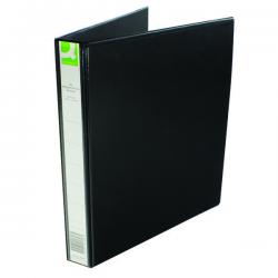 Cheap Stationery Supply of Q-Connect Presentation 25mm 4D Ring Binder A4 Black KF01328 KF01328 Office Statationery