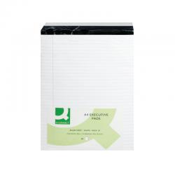 Cheap Stationery Supply of Q-Connect Ruled Stitch Bound Executive Pad 52 Leaves 104 Pages A4 White (Pack of 10) KF01386 KF01386 Office Statationery
