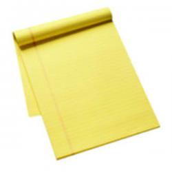 Cheap Stationery Supply of Q-Connect Ruled Stitch Bound Executive Pad 52 Leaves 104 Pages A4 Yellow (Pack of 10) KF01387 KF01387 Office Statationery