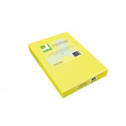 Cheap Stationery Supply of Q-Connect Bright Yellow Coloured A4 Copier Paper 80gsm Ream (Pack of 500) KF01426 KF01426 Office Statationery