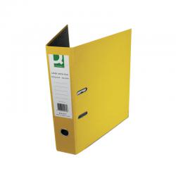 Cheap Stationery Supply of Q-Connect Lever Arch File Paperbacked Foolscap Yellow (Pack of 10) KF01471 KF01471 Office Statationery