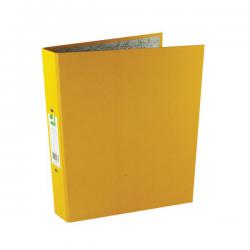 Cheap Stationery Supply of Q-Connect 2 Ring 25mm Paper Over Board Yellow A4 Binder (Pack of 10) KF01473 KF01473 Office Statationery