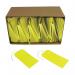 In the photograph, there are yellow 120x60mm unbranded strung tags and tagging guns, neatly arranged in a pack of 1000. The packaging is simple and professional, with the tags featuring a clear printing and sturdy string attachments.