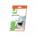 The photo shows a glossy, 10x15cm photo paper by Q-Connect, with a weight of 180gsm. The pack contains 25 sheets, perfect for printing high-quality photos at home or in the office.
