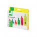 This photo features a pack of 6 Q-Connect highlighter pens. The assorted colors add a vibrant touch to any office or study space. The caps securely snap on to prevent drying out. A convenient and essential tool for highlighting important text.