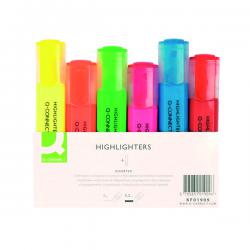 Cheap Stationery Supply of Q-Connect Assorted Highlighter Pens (Pack of 6) KF01909 KF01909 Office Statationery