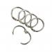 The image shows a pack of 100 Q-Connect Binding Rings, with each ring measuring 19mm. The filing accessories have a simple yet functional design, perfect for keeping your documents organized and secure. The silver color adds a sleek touch, while the durable material ensures long-lasting use.