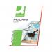 The photograph shows a pack of Q-Connect A4 Gloss Photo Paper, with 50 sheets of 180gsm paper. The glossy finish can be seen in the image, along with the brand name and product title. The packaging appears to be cardboard with a clear plastic window. Instructions and details about the paper are likely printed on the packaging as well.
