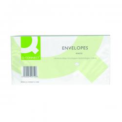Cheap Stationery Supply of Q-Connect DL Envelopes Window Peel and Seal 100gsm White (Pack of 500) KF03000 KF03000 Office Statationery