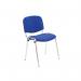 A sleek and modern chrome and blue stacking chair, the VOW Visitors Jemini Ultra is perfect for office spaces and events. Its compact dimensions of 532x585x805mm make it a versatile choice for any setting.