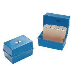 Cheap Stationery Supply of Q-Connect Card Index Box 8x5 Inches Blue Office Statationery