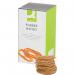 The image shows a bundle of medium-sized, beige rubber bands with a length of 152.4mm and a thickness of 1.6mm. The bands are neatly contained in a clear plastic bag with a 500g weight label. The packaging design features the brand name Q-Connect.