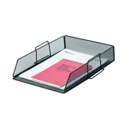 Cheap Stationery Supply of Q-Connect Stackable Letter Tray Black KF17293 KF17293 Office Statationery