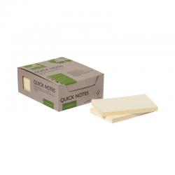 Cheap Stationery Supply of Q-Connect Recycled Notes 127x76mm Yellow (Pack of 12) KF17322 KF17322 Office Statationery