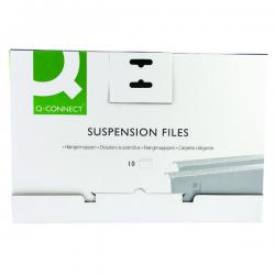 Cheap Stationery Supply of Q-Connect Foolscap Tabbed Suspension Files (Pack of 10) KF21018 KF21018 Office Statationery