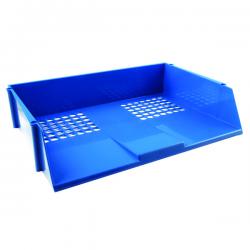 Cheap Stationery Supply of Q-Connect Wide Entry Letter Tray Blue KF21689 KF21689 Office Statationery