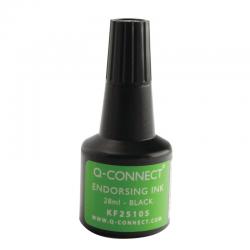 Cheap Stationery Supply of Q-Connect Endorsing Ink 28ml Black (Pack of 10) KF25105Q KF25105Q Office Statationery