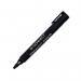 This photo shows a pack of 10 Q-Connect Permanent Markers in black. The markers have chisel tips and are made by Q-Connect. The simple and sleek design is perfect for any writing or drawing task.