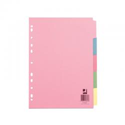 Cheap Stationery Supply of Q-Connect 5-Part Subject Divider Multi-Punched A4 KF26081 KF26081 Office Statationery