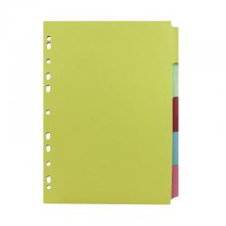 Cheap Stationery Supply of Q-Connect 5-Part Subject Divider Multi-Punched A4 (Pack of 50) KF26081Q KF26081Q Office Statationery