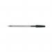 A group of 20 sleek black Q-Connect ballpoint pens are captured in a photograph. Each pen has a medium tip and a smooth design, highlighting the brands quality. The pens are neatly arranged in a pack, ready to be used for any writing task.