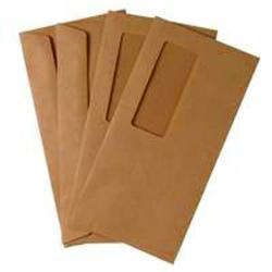 Cheap Stationery Supply of Q-Connect DL Envelopes Wallet High Window Gummed 70gsm Manilla (Pack of 1000) 721204 KF3409 Office Statationery