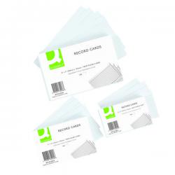 Cheap Stationery Supply of Q-Connect Record Card 203x127mm Ruled Feint White (Pack of 100) KF35206 KF35206 Office Statationery