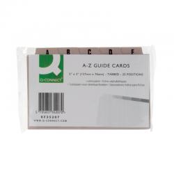 Cheap Stationery Supply of Q-Connect Guide Card 5x3 Inch A-Z Buff (Pack of 25) KF35207 KF35207 Office Statationery