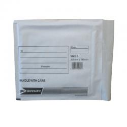 Cheap Stationery Supply of GoSecure Bubble Envelope Size 5 205x245mm White (Pack of 100) KF71450 KF71450 Office Statationery