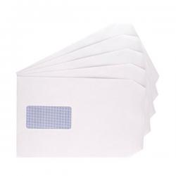 Cheap Stationery Supply of Q-Connect C5 Envelopes Window Pocket Self Seal 100gsm White (Pack of 500) 9007500 KF71466 Office Statationery
