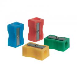 Cheap Stationery Supply of Q-Connect Plastic Pencil Sharpener Single Hole Assorted (Pack of 10) KF76992 KF76992 Office Statationery